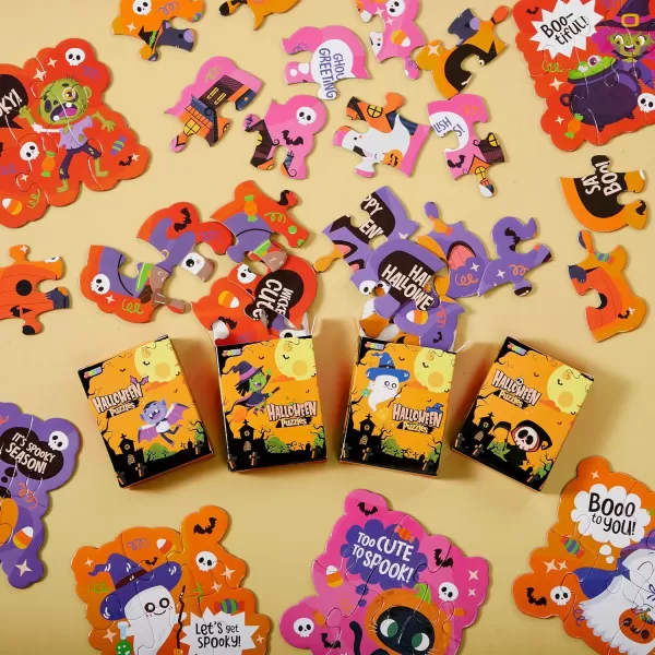 imageJOYIN 24 PCS Halloween Puzzles for Kids Gifts Jigsaw Puzzles Halloween Toys for Trick or Treats Classroom Halloween Goodies Halloween Games Fall Puzzle Crafts School Activities Halloween Dcor