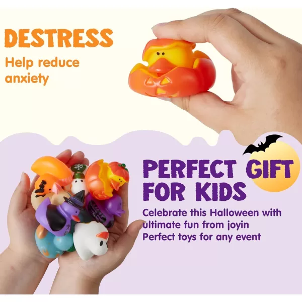 imageJOYIN 24 PCS Halloween Rubber Ducks Halloween Ducks Toys for Trick or Treating Goodie Bag Fillers Bathtub Toys Duckies for Halloween Party Favors Decorations School Classroom Game Prizes