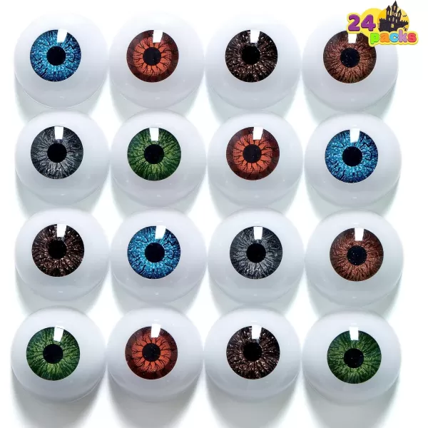 imageJOYIN 24 PCS Halloween Scary Realistic Eyes 12 Pair Hollow Plastic Eyeballs for Halloween Trick or Treat Party Craft Decoration Horror Prop Decoration