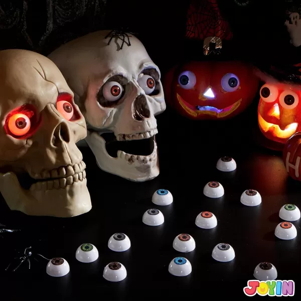 imageJOYIN 24 PCS Halloween Scary Realistic Eyes 12 Pair Hollow Plastic Eyeballs for Halloween Trick or Treat Party Craft Decoration Horror Prop Decoration