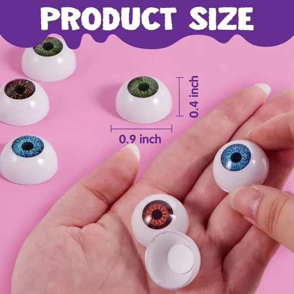 imageJOYIN 24 PCS Halloween Scary Realistic Eyes 12 Pair Hollow Plastic Eyeballs for Halloween Trick or Treat Party Craft Decoration Horror Prop Decoration