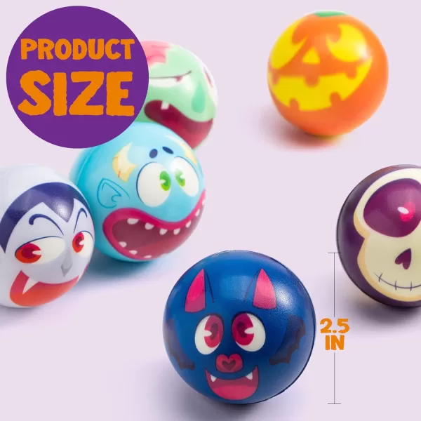imageJOYIN 24 PCS Halloween Stress Balls Halloween Novelty Toys Balls for Halloween Squishy Toys Slow Release Halloween Party Favors Decoration Supplies Party Bag FillersCute