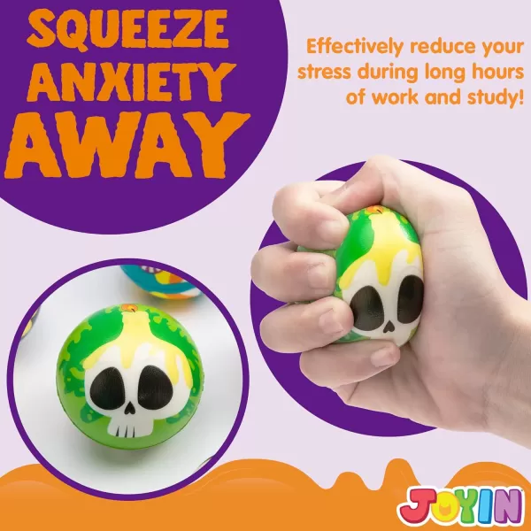 imageJOYIN 24 PCS Halloween Stress Balls Halloween Novelty Toys Balls for Halloween Squishy Toys Slow Release Halloween Party Favors Decoration Supplies Party Bag FillersSpooky