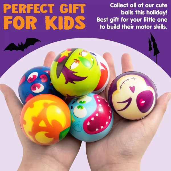 imageJOYIN 24 PCS Halloween Stress Balls Halloween Novelty Toys Balls for Halloween Squishy Toys Slow Release Halloween Party Favors Decoration Supplies Party Bag FillersCute