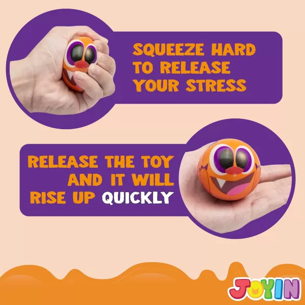 imageJOYIN 24 PCS Halloween Stress Balls Halloween Novelty Toys Balls for Halloween Squishy Toys Slow Release Halloween Party Favors Decoration Supplies Party Bag FillersSpooky