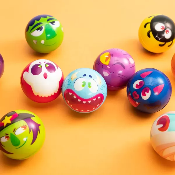 imageJOYIN 24 PCS Halloween Stress Balls Halloween Novelty Toys Balls for Halloween Squishy Toys Slow Release Halloween Party Favors Decoration Supplies Party Bag FillersCute