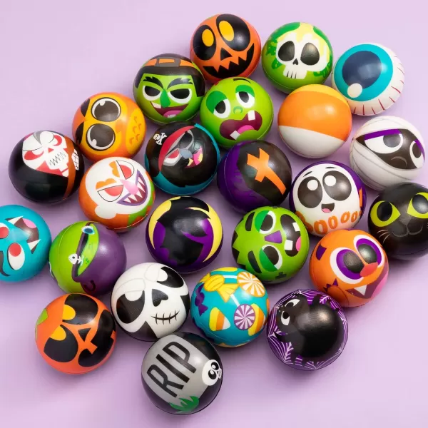 imageJOYIN 24 PCS Halloween Stress Balls Halloween Novelty Toys Balls for Halloween Squishy Toys Slow Release Halloween Party Favors Decoration Supplies Party Bag FillersSpooky