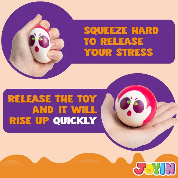 imageJOYIN 24 PCS Halloween Stress Balls Halloween Novelty Toys Balls for Halloween Squishy Toys Slow Release Halloween Party Favors Decoration Supplies Party Bag FillersCute