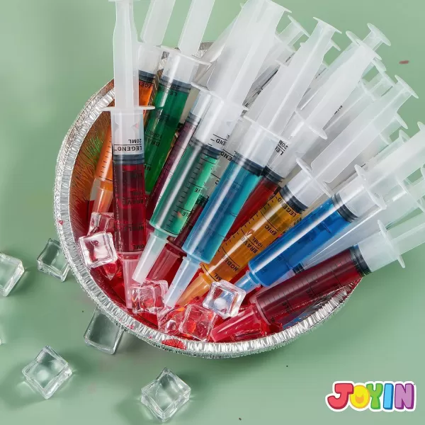 imageJOYIN 24 PCs 20ml Plastic Syringes Reusable EasyGrip Caps Container Tubes with Caps ampamp Individually Wrapped