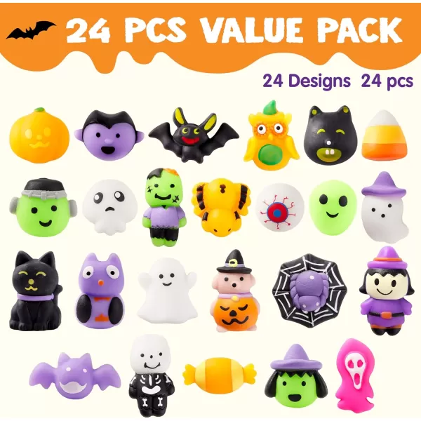 imageJOYIN 24 Pcs Halloween Mochi Squishy Toys Halloween Classies Character Squishy Toys for Halloween Christmas Party Favors Boys ampamp Girls Birthday Gifts Classroom Prize Goodie Bag