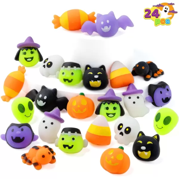 imageJOYIN 24 Pcs Halloween Mochi Squishy Toys Halloween Classies Character Squishy Toys for Halloween Christmas Party Favors Boys ampamp Girls Birthday Gifts Classroom Prize Goodie Bag