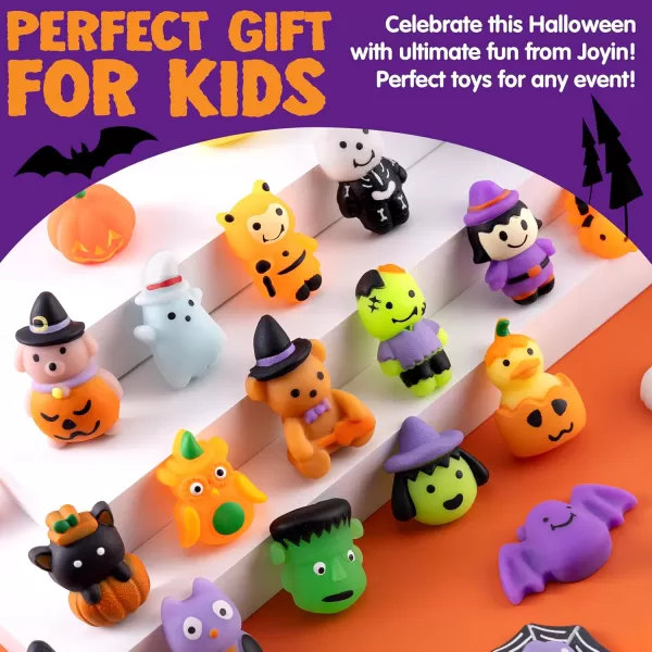 imageJOYIN 28 Pcs Halloween Mochi Squishy Toys Halloween Toys for Halloween Party Favors Halloween Sensory Stress Relief Toys Bulk Trick or Treats Classroom Prizes Gifts Goodie Bag Fillers