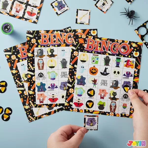 imageJOYIN 28 Players Halloween Bingo Cards Set Halloween Bingo Game for School Classroom Family Group Activities Halloween Party Supplies Adults Kids Indoor Board Games