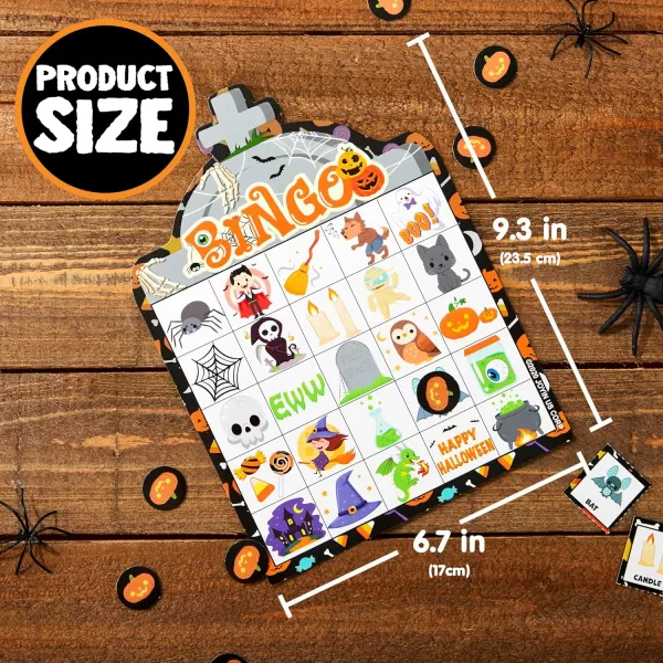 imageJOYIN 28 Players Halloween Bingo Game Cards for Kids Halloween Bingo Cards for Classroom School Family Group Activities Halloween Party Adults Kids Indoor Card Games