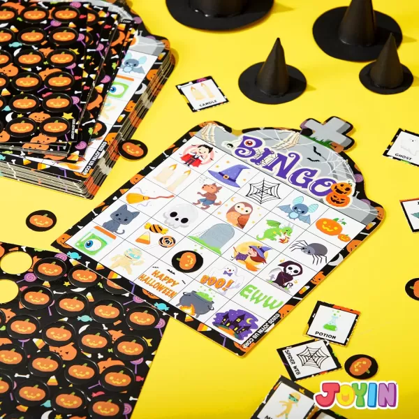 imageJOYIN 28 Players Halloween Bingo Game Cards for Kids Halloween Bingo Cards for Classroom School Family Group Activities Halloween Party Adults Kids Indoor Card Games