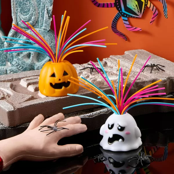 imageJOYIN 2PCS Halloween Screaming Monster Toys for Stress Relief Hair Pulling to Different Screams Novelty Anti Anxiety Fidget Toys Trick or Treats Stretchy Sensory Squishy Toys Party Favors