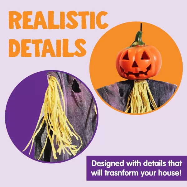 imageJOYIN 3 Pack 35 Hanging Ghosts Witch Pumpkin Decor Hanging Halloween Decorations Outdoor Halloween Decor Scary Flying Witch Grim Reapers Haunted House Front Porch Decor Yard Garden Lawn Party