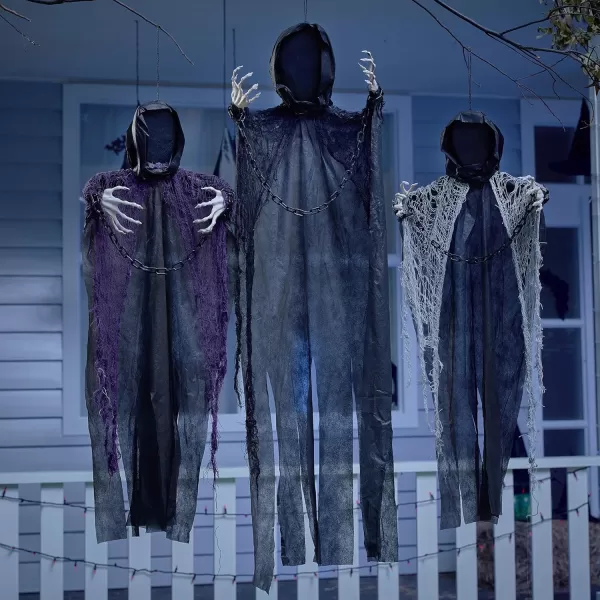 imageJOYIN 3 Pcs Halloween Hanging Grim Reapers Decorations Outdoor One 47quot Two 35quot Faceless Hanging Ghost Decor for Halloween Graveyard Yard Haunted House Prop Halloween Party Supplies Decor