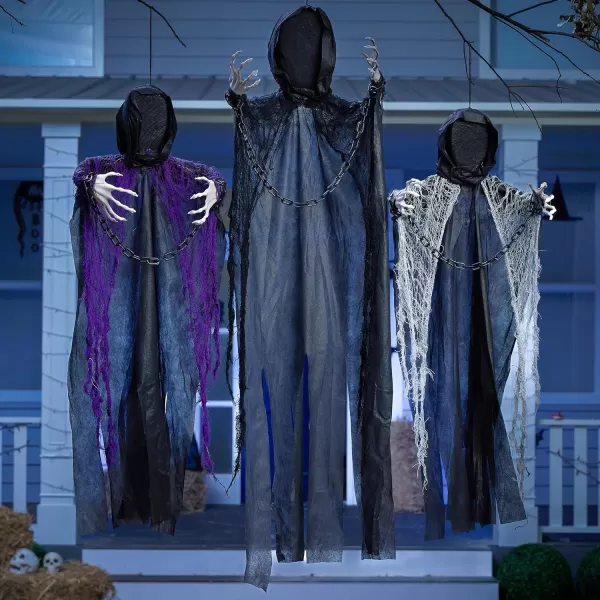 imageJOYIN 3 Pcs Halloween Hanging Grim Reapers Decorations Outdoor One 47quot Two 35quot Faceless Hanging Ghost Decor for Halloween Graveyard Yard Haunted House Prop Halloween Party Supplies Decor