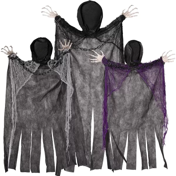 imageJOYIN 3 Pcs Halloween Hanging Grim Reapers Decorations Outdoor One 47quot Two 35quot Faceless Hanging Ghost Decor for Halloween Graveyard Yard Haunted House Prop Halloween Party Supplies Decor