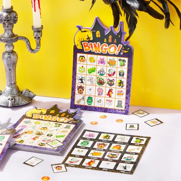 imageJOYIN 32 Players Halloween Bingo Game Kids Bingo Cards Set for Large Group School Classroom Family Activities Halloween Party Games Halloween Party Supplies Card Game