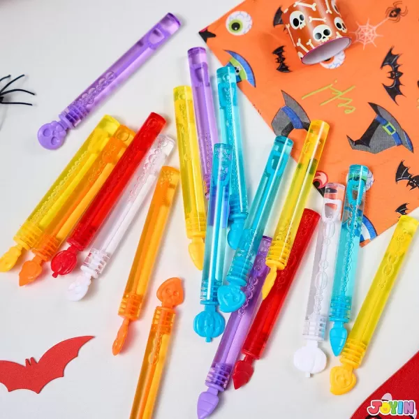 imageJOYIN 36 PCS Halloween Bubble Wands Mini Bubbles Party Favors for Kids Children Bubble Toys Bulk Halloween Party Favors Goodie Bags Stuffers Outdoor Indoor Activity Use Carnival Prizes