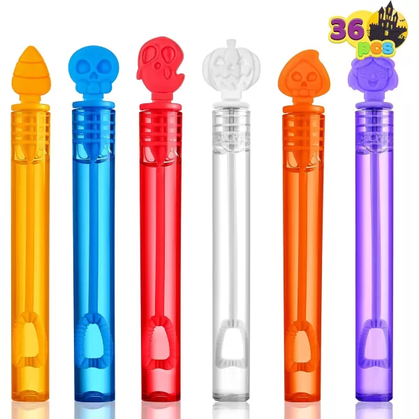 imageJOYIN 36 PCS Halloween Bubble Wands Mini Bubbles Party Favors for Kids Children Bubble Toys Bulk Halloween Party Favors Goodie Bags Stuffers Outdoor Indoor Activity Use Carnival Prizes