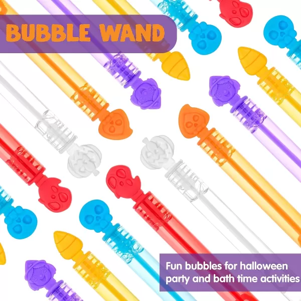 imageJOYIN 36 PCS Halloween Bubble Wands Mini Bubbles Party Favors for Kids Children Bubble Toys Bulk Halloween Party Favors Goodie Bags Stuffers Outdoor Indoor Activity Use Carnival Prizes