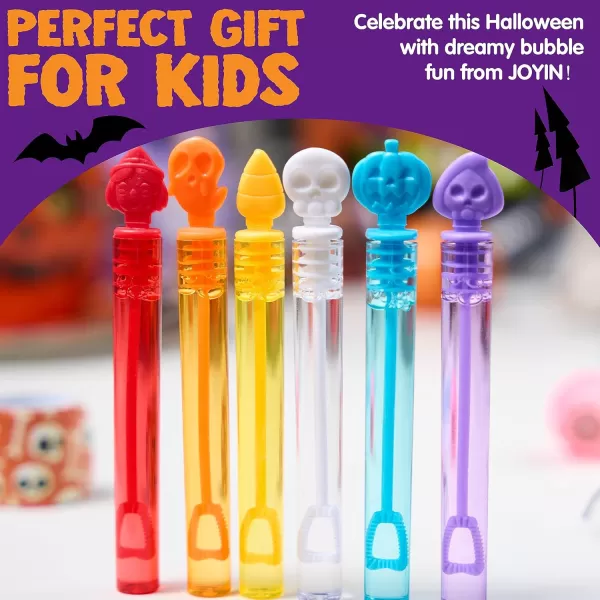 imageJOYIN 36 PCS Halloween Bubble Wands Mini Bubbles Party Favors for Kids Children Bubble Toys Bulk Halloween Party Favors Goodie Bags Stuffers Outdoor Indoor Activity Use Carnival Prizes