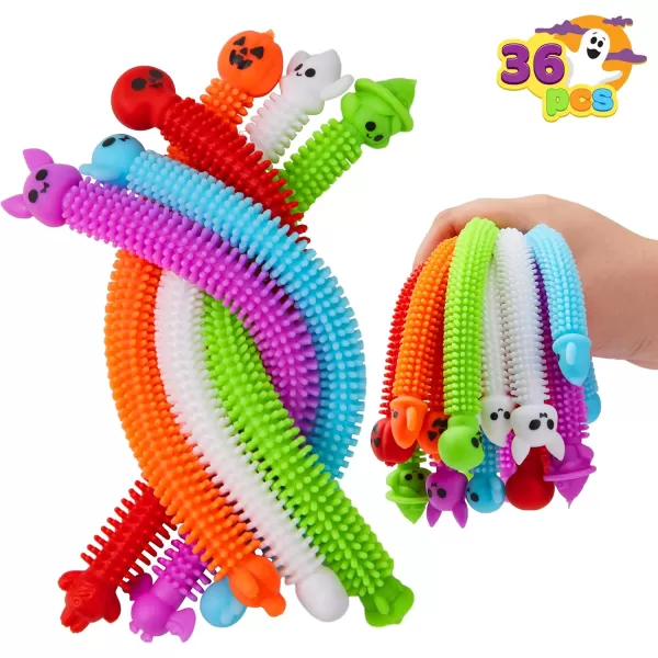 imageJOYIN 36 PCS Halloween Stretchy Strings Fidget Toys Elastic Sensory Stress Relief Toys for Autistic Children Fidgeting and Relaxing Treat Bags Gifts Halloween Party Favors Halloween Decorations