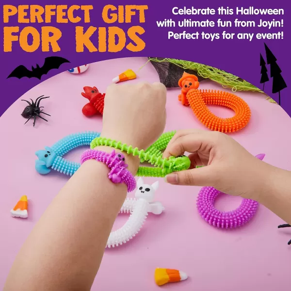 imageJOYIN 36 PCS Halloween Stretchy Strings Fidget Toys Elastic Sensory Stress Relief Toys for Autistic Children Fidgeting and Relaxing Treat Bags Gifts Halloween Party Favors Halloween Decorations