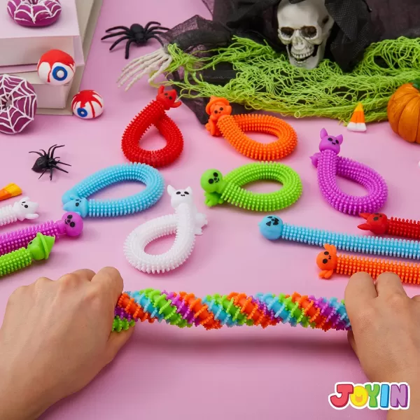 imageJOYIN 36 PCS Halloween Stretchy Strings Fidget Toys Elastic Sensory Stress Relief Toys for Autistic Children Fidgeting and Relaxing Treat Bags Gifts Halloween Party Favors Halloween Decorations