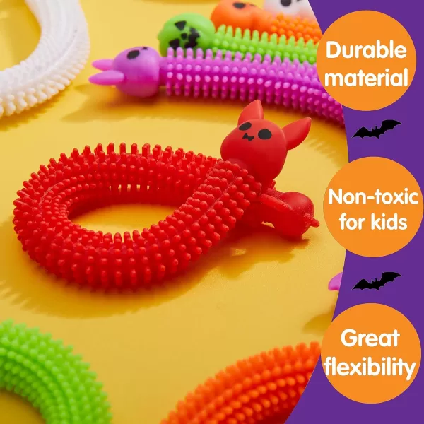 imageJOYIN 36 PCS Halloween Stretchy Strings Fidget Toys Elastic Sensory Stress Relief Toys for Autistic Children Fidgeting and Relaxing Treat Bags Gifts Halloween Party Favors Halloween Decorations