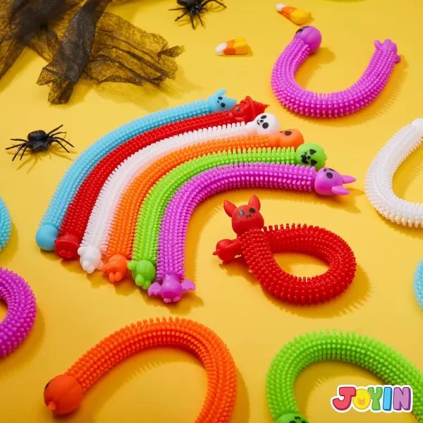 imageJOYIN 36 PCS Halloween Stretchy Strings Fidget Toys Elastic Sensory Stress Relief Toys for Autistic Children Fidgeting and Relaxing Treat Bags Gifts Halloween Party Favors Halloween Decorations