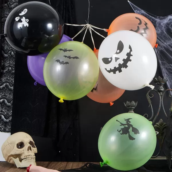 imageJOYIN 36 Pieces Halloween Punch Balloons for Halloween Punching Balloon Party Favor Supplies Decorations Trick or Treat Toys Halloween School Classroom Game