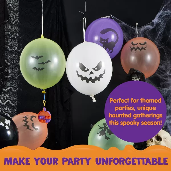 imageJOYIN 36 Pieces Halloween Punch Balloons for Halloween Punching Balloon Party Favor Supplies Decorations Trick or Treat Toys Halloween School Classroom Game