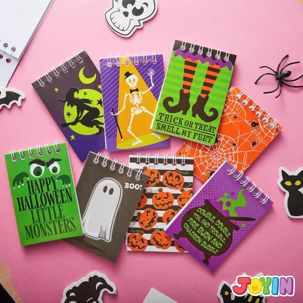 imageJOYIN 48 Pcs Halloween Spooky Notepad Set in 8 Designs Halloween Note Pads for Kids Girls Boys Classroom Favors Trick or Treat Kids Gift Set Halloween Goodie Bags Halloween Party Favors