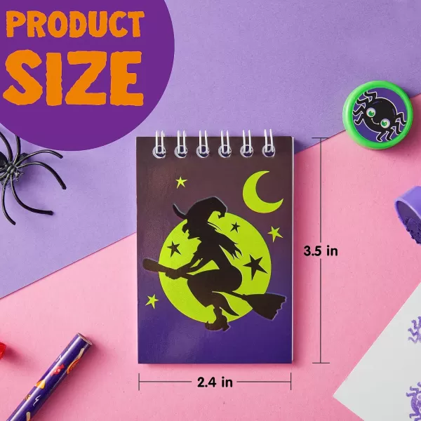 imageJOYIN 48 Pcs Halloween Spooky Notepad Set in 8 Designs Halloween Note Pads for Kids Girls Boys Classroom Favors Trick or Treat Kids Gift Set Halloween Goodie Bags Halloween Party Favors