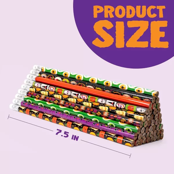 imageJOYIN 48PCS Halloween Pencils Bulk with Eraser Colorful Fall Pencil Halloween Themed Stationery Set 12 Design Pencil Assortment for Kid Girl Boy Halloween Party Favor Supplies Classroom Gift PrizeCute Halloween Pencils