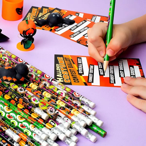 imageJOYIN 48PCS Halloween Pencils Bulk with Eraser Colorful Fall Pencil Halloween Themed Stationery Set 12 Design Pencil Assortment for Kid Girl Boy Halloween Party Favor Supplies Classroom Gift PrizeCute Halloween Pencils