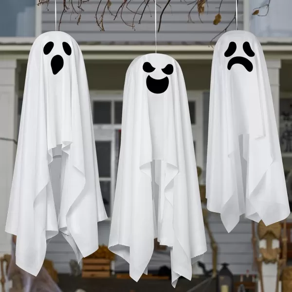 imageJOYIN 6 Pcs Halloween Decorations Hanging Ghosts Outdoor 275quot Halloween Light Up Flying Ghost Decor with Warm Lights for Tree Front Yard Patio Lawn Garden Prop Party Supplies and Holiday Decor