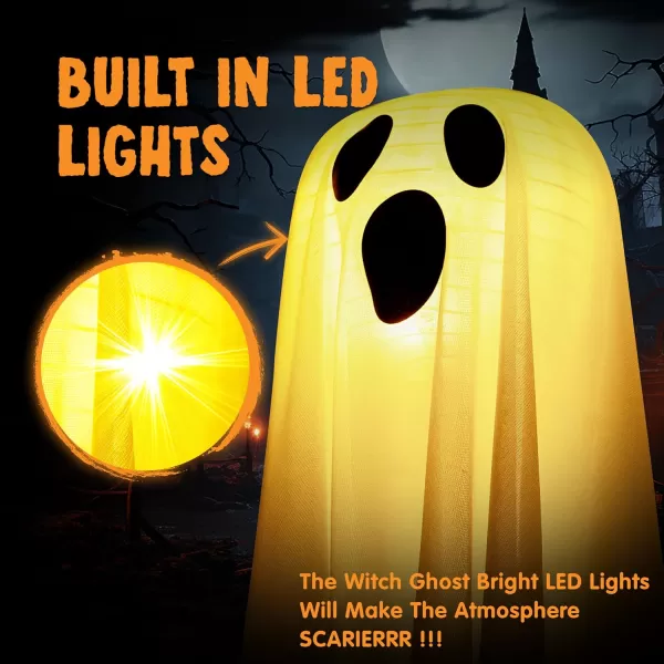 imageJOYIN 6 Pcs Halloween Decorations Hanging Ghosts Outdoor 275quot Halloween Light Up Flying Ghost Decor with Warm Lights for Tree Front Yard Patio Lawn Garden Prop Party Supplies and Holiday Decor