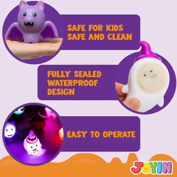 imageJOYIN 6 Pcs Halloween LightUp Bath Toys Halloween Theme Toys Flashing LED Light Floating Bathtub Toys for BabyToddler Water Tub Games Swimming Pool Party