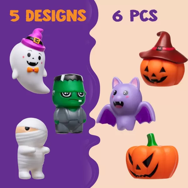 imageJOYIN 6 Pcs Halloween LightUp Bath Toys Halloween Theme Toys Flashing LED Light Floating Bathtub Toys for BabyToddler Water Tub Games Swimming Pool Party