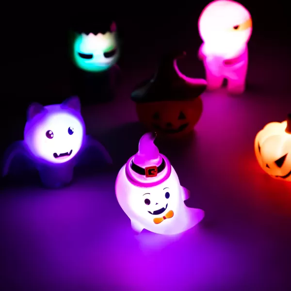 imageJOYIN 6 Pcs Halloween LightUp Bath Toys Halloween Theme Toys Flashing LED Light Floating Bathtub Toys for BabyToddler Water Tub Games Swimming Pool Party