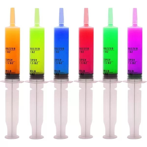 imageJOYIN 60 PCs 60ml Plastic Syringes 2 oz Reusable Container Tubes with Caps ampamp Individually Wrapped EasyGrip Caps for Halloween Party Favors and Party Supplies