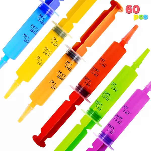 imageJOYIN 60 Pcs Charge Syringes with Caps Reusable Party Springe for Charge for Halloween Party Thanksgiving day Christmas and Birthday Parties