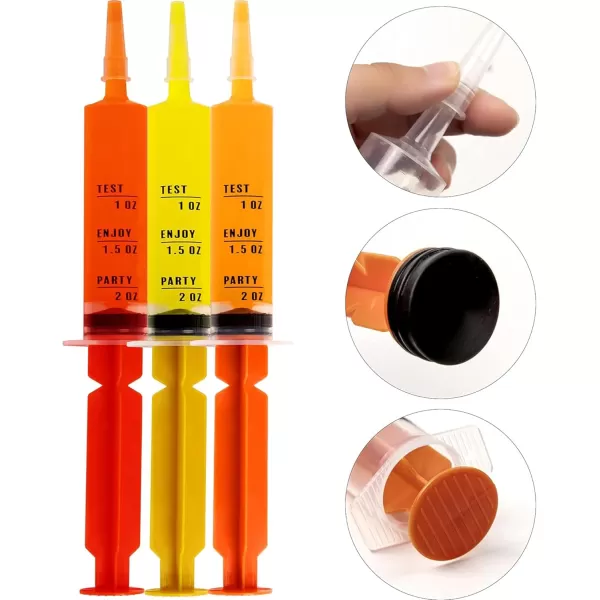 imageJOYIN 60 Pcs Charge Syringes with Caps Reusable Party Springe for Charge for Halloween Party Thanksgiving day Christmas and Birthday Parties