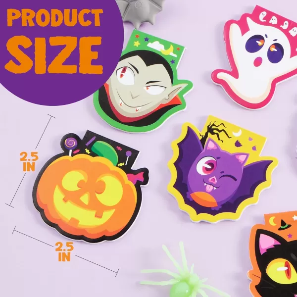 imageJOYIN 60 Pcs Halloween Mini Notepad Set 6 Designs Halloween Spooky Characters Note Pads Mini Notebooks for Kids Boys Girls Halloween Party Supplies Classroom Favors Trick or Treats Bags Fillers