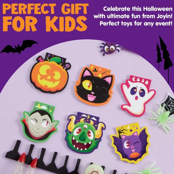 imageJOYIN 60 Pcs Halloween Mini Notepad Set 6 Designs Halloween Spooky Characters Note Pads Mini Notebooks for Kids Boys Girls Halloween Party Supplies Classroom Favors Trick or Treats Bags Fillers